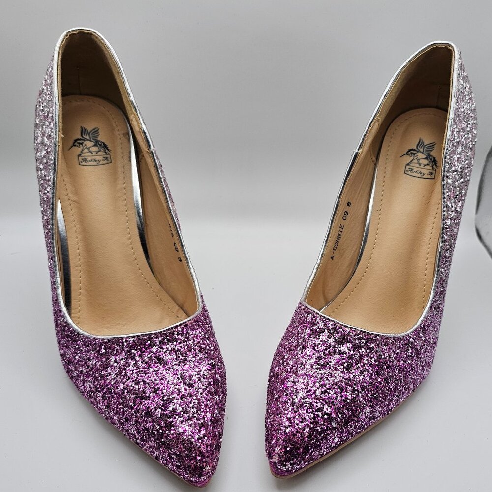 Ashley A Glitter Gradient Heels – Size 8